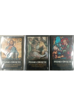 Pismo Święte Starego i Nowego testamentu, zestaw 3 książek