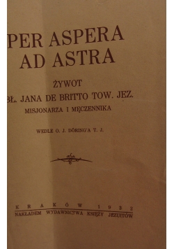 Per Aspera Ad Astra, 1932 r.