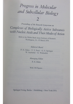 Progress in Molecular and Subcellular Biology 2