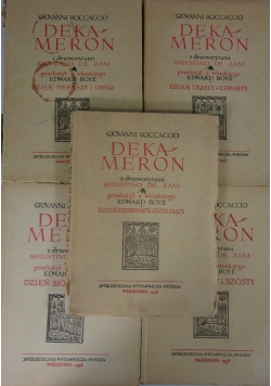 Dekameron, zestaw 5 książek, 1948 r.