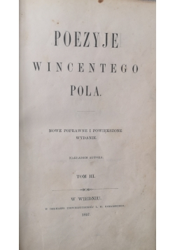 Poezyje Wincentego Pola tom III i IV 1857 r.