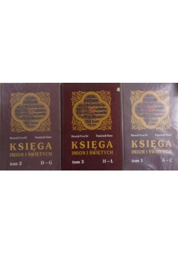 Księga imion i świętych, tomy od 1 do 3