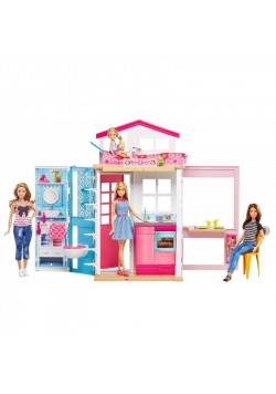 Barbie. Dwupoziomowy domek z lalką