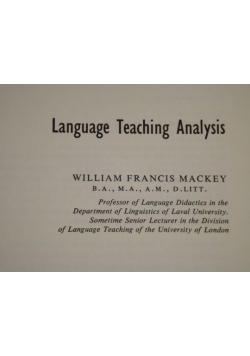 Language Teaching Analysis