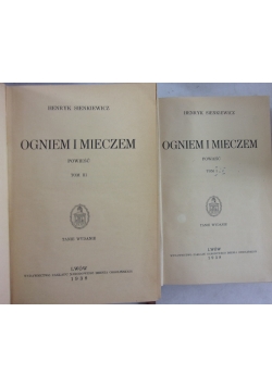 Ogniem i mieczem, 1938 r.Zestaw 2 książek