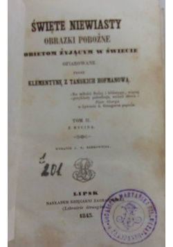Święte Niewiasty. Obrazki pobożne, Tom II, 1843r.