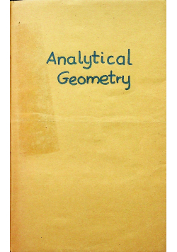 Analytical Geometry