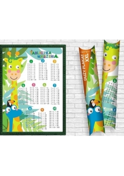 Plakat B2 Tabliczka mnożenia HENRY