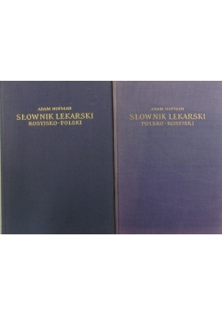 Słownik lekarski rosyjsko - polski, polsko - rosyjski