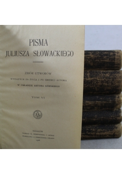 Słowacki Pisma 6 książek 1908 r.