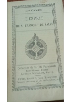 L'Esprit de S. Francois de Sales, 1904 r.