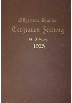 Allgemeine Deutsche Cerziaren- Zeitung, 1925 r.