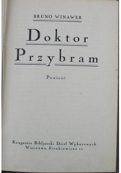 Doktor Przybram 1925 r
