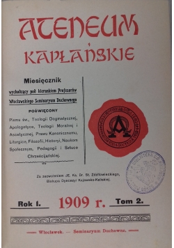 Ateneum Kapłańskie, Tom 2, 1909 r.