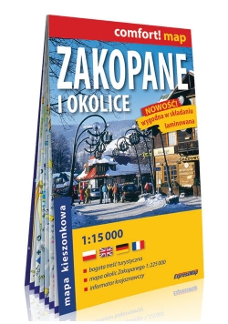 Zakopane i okolice kieszonkowy laminowany plan miasta 1:15 000