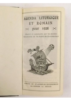 Agenda Liturgique Et Rimain, 1926 r.