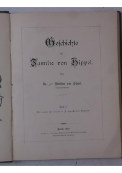 Geschichte der Fmilie von Hippel, 1898 r.