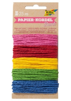 Sznurek papierowy mix kolorów 5x5m