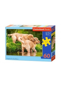 Puzzle 60 Puppies by the River CASTOR