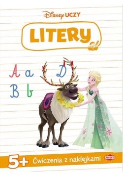 Ćwiczenia z naklejkami. Disney Uczy. Litery