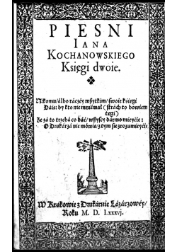 Piesni Jana Kochanowskiego