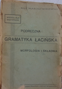 Gramatyka łacińska, 1925 r.