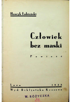 Człowiek bez maski 1933 r