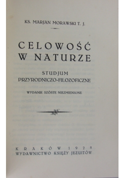 Celowość w naturze 1928 r.