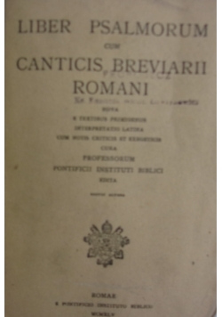 Liber Psalmorum cum Canticis Breviarii Romani ,1945r.