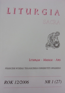 Liturgia Sacra, nr. 1, rok 12/2006