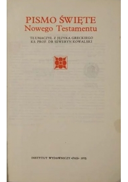 Pismo Święte Nowego Testamentu