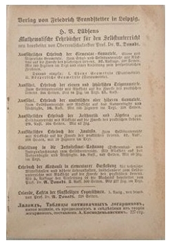 Mathematilche Lehrbucher fur den  Selbustuneterricht
