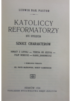 Katoliccy reformatorzy, 1924 r.