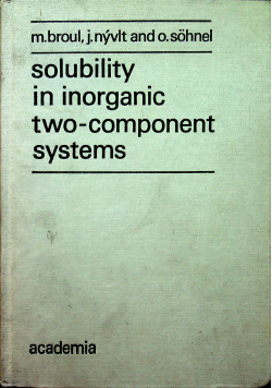 Solubility in inorganic two component systems