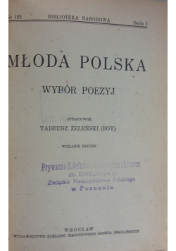 Młoda Polska,wybór poezyj,1947r.