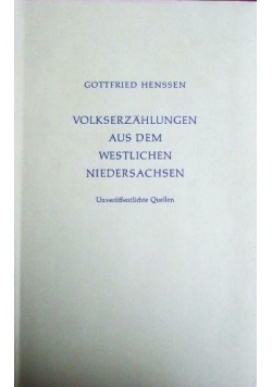 Volkserzählungen aus dem westlichen niedersachsen