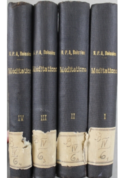 Meditations sur le saint evangile  4 tomy 1890 r.
