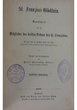 St. Franzisci - Glocklein. Nr. 1 - 12.