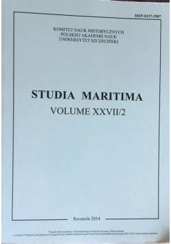 Studia Martima volume XXVII/2