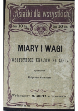 Miary i wagi 1901 r.