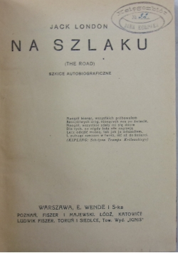 Na szlaku,  1925 r.