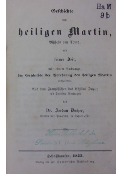 Geschichte des heiligen Martin, 1885r.