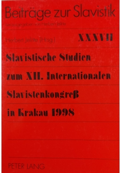 Beitrage zur Slavistik XXXVII
