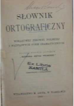 Słownik ortograficzny,1916r.