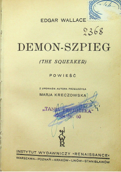 Kwadratowy Szmaragd / Demon Szpieg 1931 r.
