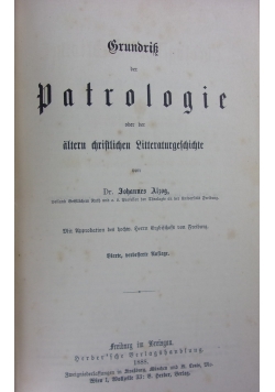 Patrologie, 1888r.