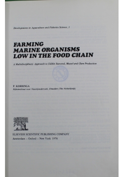 Farming Marine Organisms Low in the Food Chain