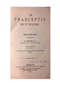 De Praceptis dei et ecclesiae, 1924 r