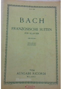 Bach Franzosische suiten fur klavier, 1934 r.
