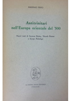 Antitrinitari nell'Europa oriental del '500